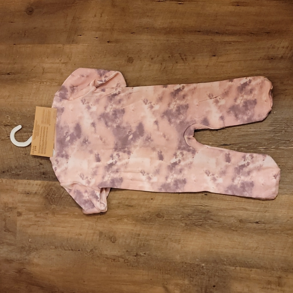 chick pea 2 Piece Tie-Dye Footed Coverall and Headband - Picture 2 of 3